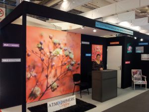 Impression sur tissu stand salon
